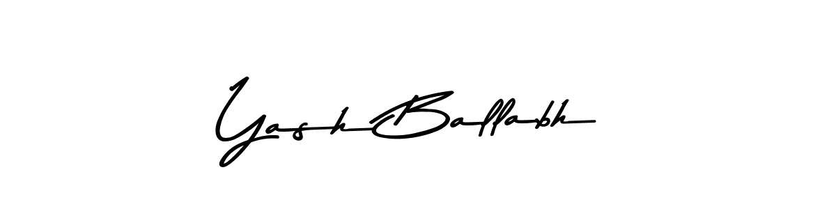 Design your own signature with our free online signature maker. With this signature software, you can create a handwritten (Asem Kandis PERSONAL USE) signature for name Yash Ballabh. Yash Ballabh signature style 9 images and pictures png