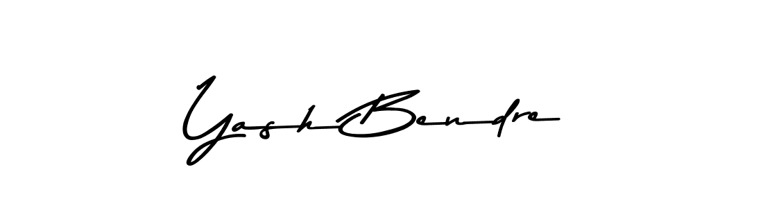 How to make Yash Bendre name signature. Use Asem Kandis PERSONAL USE style for creating short signs online. This is the latest handwritten sign. Yash Bendre signature style 9 images and pictures png