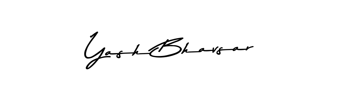 How to make Yash Bhavsar name signature. Use Asem Kandis PERSONAL USE style for creating short signs online. This is the latest handwritten sign. Yash Bhavsar signature style 9 images and pictures png