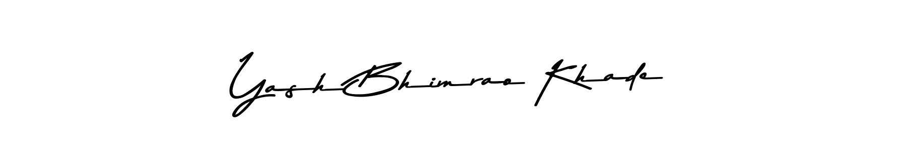 How to make Yash Bhimrao Khade name signature. Use Asem Kandis PERSONAL USE style for creating short signs online. This is the latest handwritten sign. Yash Bhimrao Khade signature style 9 images and pictures png
