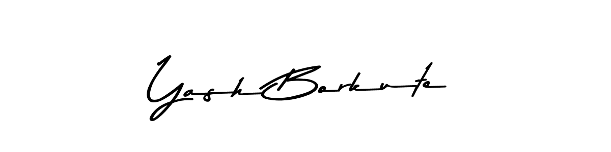 Asem Kandis PERSONAL USE is a professional signature style that is perfect for those who want to add a touch of class to their signature. It is also a great choice for those who want to make their signature more unique. Get Yash Borkute name to fancy signature for free. Yash Borkute signature style 9 images and pictures png