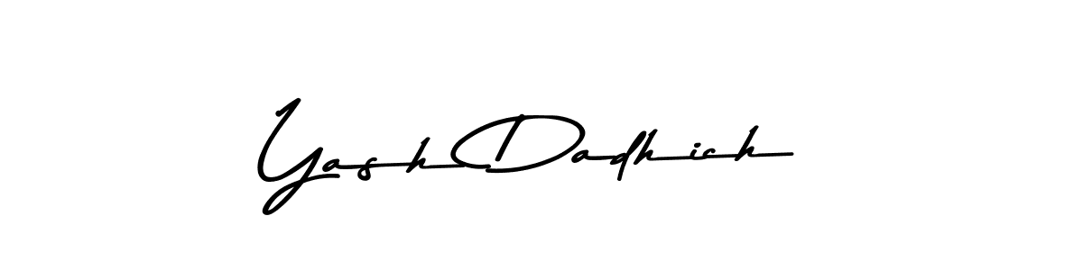 It looks lik you need a new signature style for name Yash Dadhich. Design unique handwritten (Asem Kandis PERSONAL USE) signature with our free signature maker in just a few clicks. Yash Dadhich signature style 9 images and pictures png