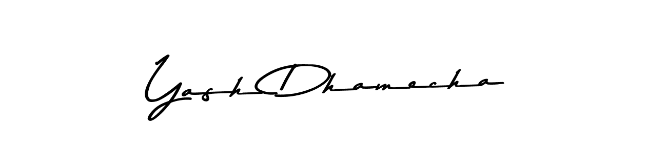 Use a signature maker to create a handwritten signature online. With this signature software, you can design (Asem Kandis PERSONAL USE) your own signature for name Yash Dhamecha. Yash Dhamecha signature style 9 images and pictures png