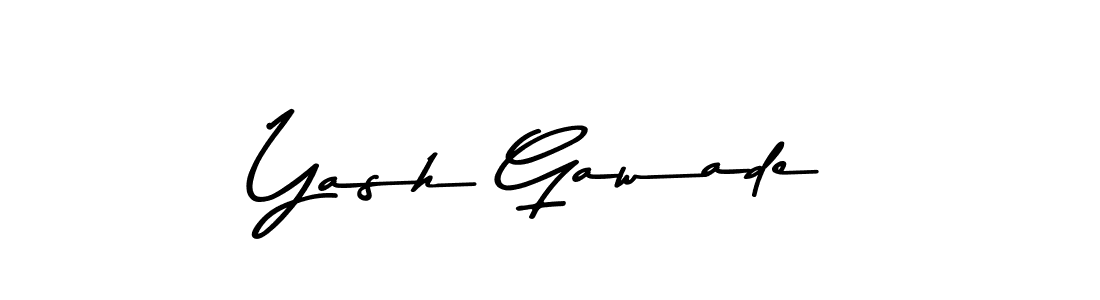 Create a beautiful signature design for name Yash Gawade. With this signature (Asem Kandis PERSONAL USE) fonts, you can make a handwritten signature for free. Yash Gawade signature style 9 images and pictures png