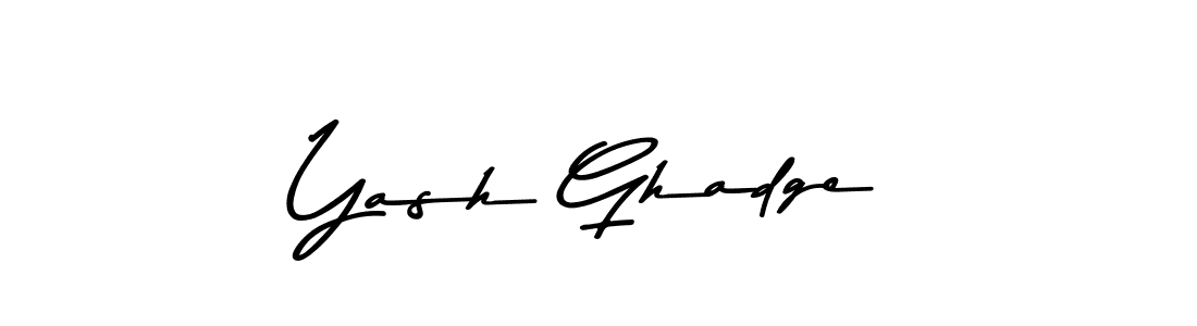 Make a beautiful signature design for name Yash Ghadge. With this signature (Asem Kandis PERSONAL USE) style, you can create a handwritten signature for free. Yash Ghadge signature style 9 images and pictures png