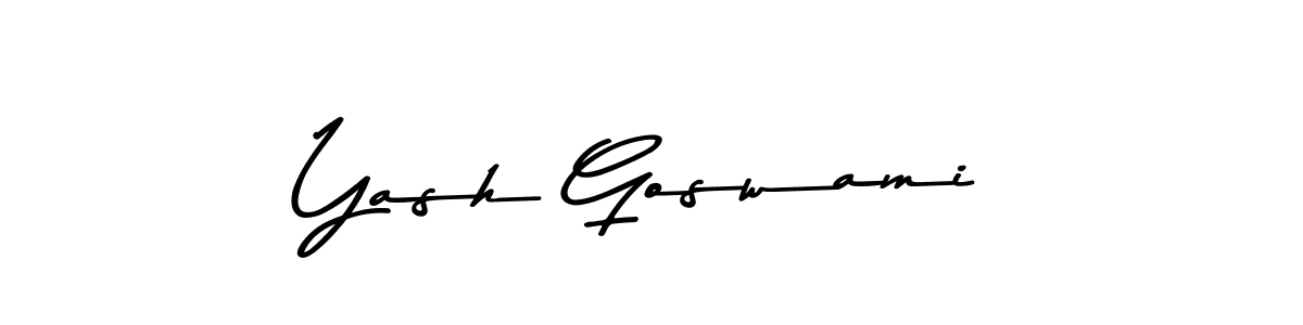 Create a beautiful signature design for name Yash Goswami. With this signature (Asem Kandis PERSONAL USE) fonts, you can make a handwritten signature for free. Yash Goswami signature style 9 images and pictures png