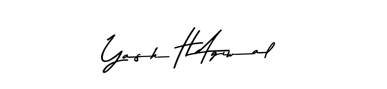 Design your own signature with our free online signature maker. With this signature software, you can create a handwritten (Asem Kandis PERSONAL USE) signature for name Yash H Agiwal. Yash H Agiwal signature style 9 images and pictures png