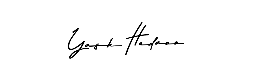 How to make Yash Hedaoo name signature. Use Asem Kandis PERSONAL USE style for creating short signs online. This is the latest handwritten sign. Yash Hedaoo signature style 9 images and pictures png
