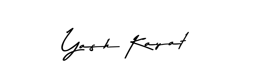 Design your own signature with our free online signature maker. With this signature software, you can create a handwritten (Asem Kandis PERSONAL USE) signature for name Yash Kayat. Yash Kayat signature style 9 images and pictures png