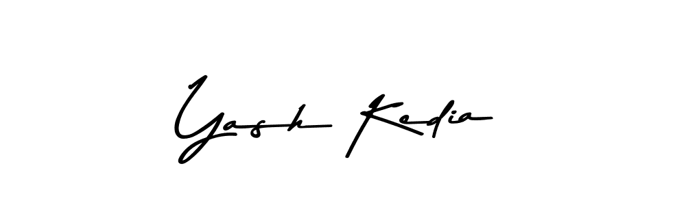 How to make Yash Kedia name signature. Use Asem Kandis PERSONAL USE style for creating short signs online. This is the latest handwritten sign. Yash Kedia signature style 9 images and pictures png