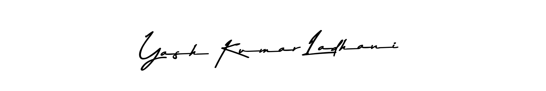 Create a beautiful signature design for name Yash Kumar Ladhani. With this signature (Asem Kandis PERSONAL USE) fonts, you can make a handwritten signature for free. Yash Kumar Ladhani signature style 9 images and pictures png