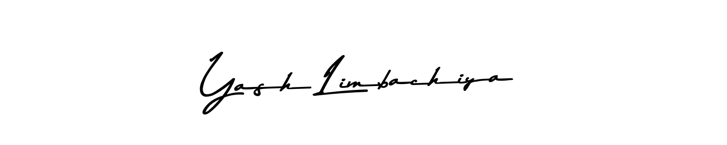 How to make Yash Limbachiya name signature. Use Asem Kandis PERSONAL USE style for creating short signs online. This is the latest handwritten sign. Yash Limbachiya signature style 9 images and pictures png