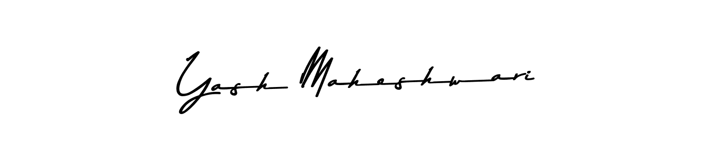 Design your own signature with our free online signature maker. With this signature software, you can create a handwritten (Asem Kandis PERSONAL USE) signature for name Yash Maheshwari. Yash Maheshwari signature style 9 images and pictures png