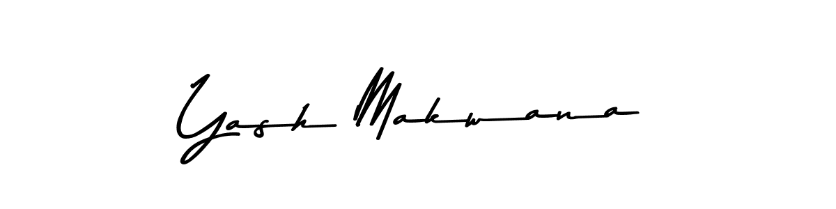Design your own signature with our free online signature maker. With this signature software, you can create a handwritten (Asem Kandis PERSONAL USE) signature for name Yash Makwana. Yash Makwana signature style 9 images and pictures png
