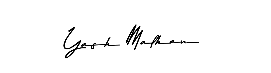 Design your own signature with our free online signature maker. With this signature software, you can create a handwritten (Asem Kandis PERSONAL USE) signature for name Yash Malhan. Yash Malhan signature style 9 images and pictures png