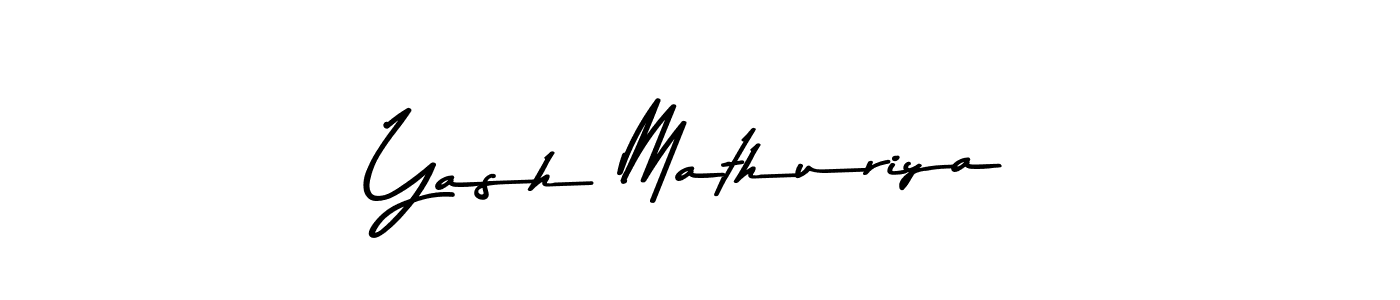 Create a beautiful signature design for name Yash Mathuriya. With this signature (Asem Kandis PERSONAL USE) fonts, you can make a handwritten signature for free. Yash Mathuriya signature style 9 images and pictures png