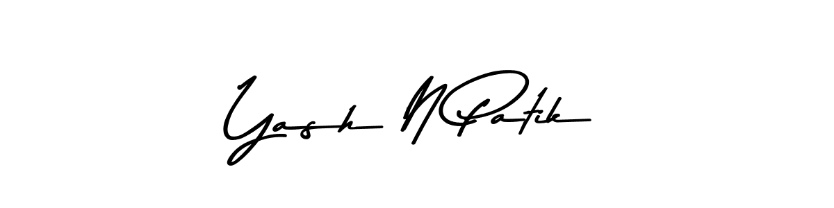Design your own signature with our free online signature maker. With this signature software, you can create a handwritten (Asem Kandis PERSONAL USE) signature for name Yash N Patik. Yash N Patik signature style 9 images and pictures png
