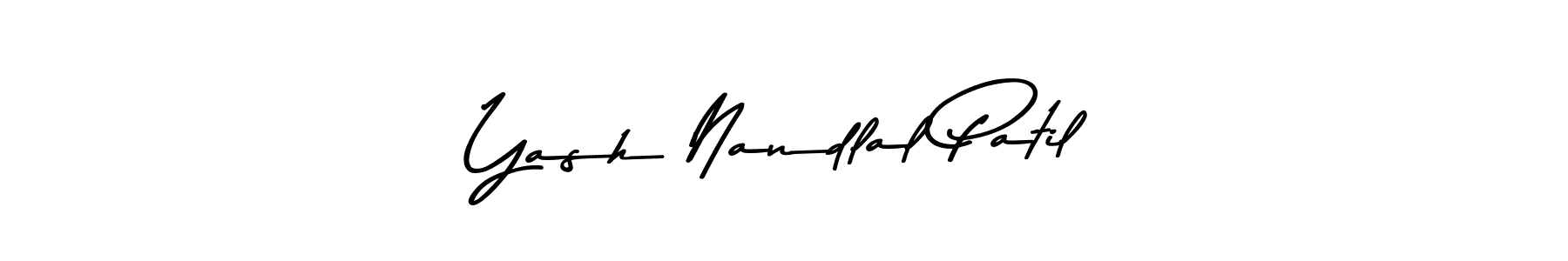 Create a beautiful signature design for name Yash Nandlal Patil. With this signature (Asem Kandis PERSONAL USE) fonts, you can make a handwritten signature for free. Yash Nandlal Patil signature style 9 images and pictures png