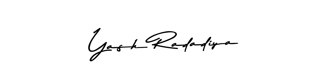 This is the best signature style for the Yash Radadiya name. Also you like these signature font (Asem Kandis PERSONAL USE). Mix name signature. Yash Radadiya signature style 9 images and pictures png