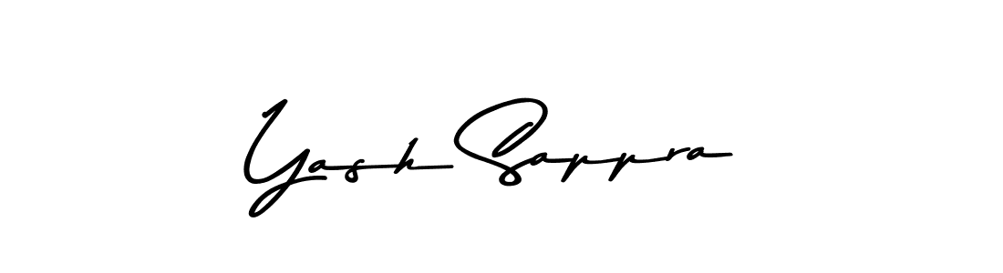 How to make Yash Sappra name signature. Use Asem Kandis PERSONAL USE style for creating short signs online. This is the latest handwritten sign. Yash Sappra signature style 9 images and pictures png