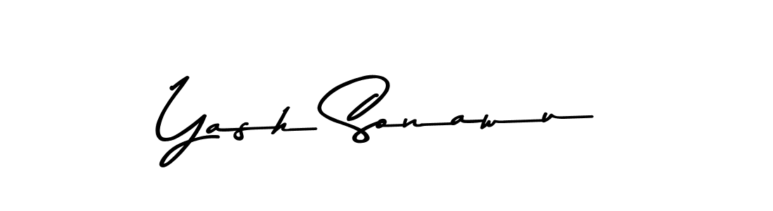 Create a beautiful signature design for name Yash Sonawu. With this signature (Asem Kandis PERSONAL USE) fonts, you can make a handwritten signature for free. Yash Sonawu signature style 9 images and pictures png