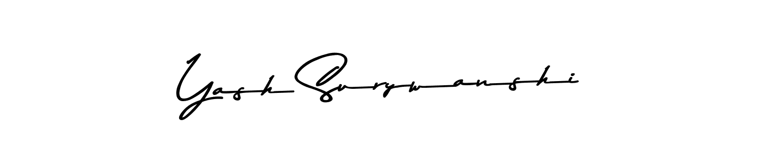 How to make Yash Surywanshi name signature. Use Asem Kandis PERSONAL USE style for creating short signs online. This is the latest handwritten sign. Yash Surywanshi signature style 9 images and pictures png
