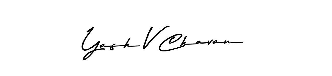 Make a beautiful signature design for name Yash V Chavan. With this signature (Asem Kandis PERSONAL USE) style, you can create a handwritten signature for free. Yash V Chavan signature style 9 images and pictures png