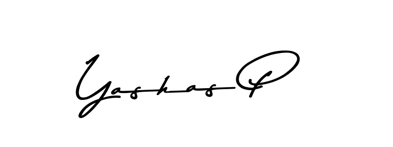 How to make Yashas P name signature. Use Asem Kandis PERSONAL USE style for creating short signs online. This is the latest handwritten sign. Yashas P signature style 9 images and pictures png