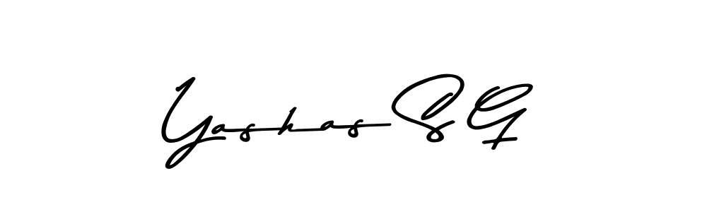 How to make Yashas S G signature? Asem Kandis PERSONAL USE is a professional autograph style. Create handwritten signature for Yashas S G name. Yashas S G signature style 9 images and pictures png