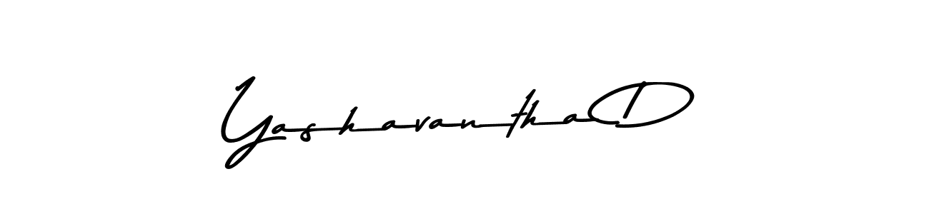 Use a signature maker to create a handwritten signature online. With this signature software, you can design (Asem Kandis PERSONAL USE) your own signature for name Yashavantha D. Yashavantha D signature style 9 images and pictures png