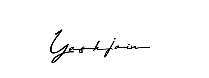 How to make Yashjain name signature. Use Asem Kandis PERSONAL USE style for creating short signs online. This is the latest handwritten sign. Yashjain signature style 9 images and pictures png