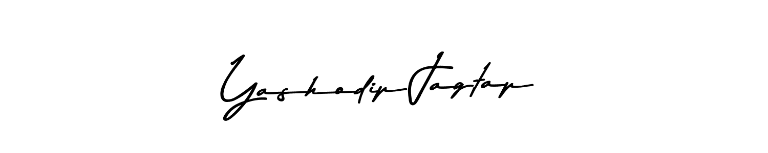 Create a beautiful signature design for name Yashodip Jagtap. With this signature (Asem Kandis PERSONAL USE) fonts, you can make a handwritten signature for free. Yashodip Jagtap signature style 9 images and pictures png