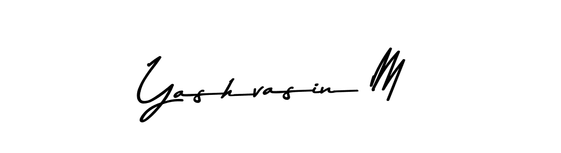 Design your own signature with our free online signature maker. With this signature software, you can create a handwritten (Asem Kandis PERSONAL USE) signature for name Yashvasin M. Yashvasin M signature style 9 images and pictures png