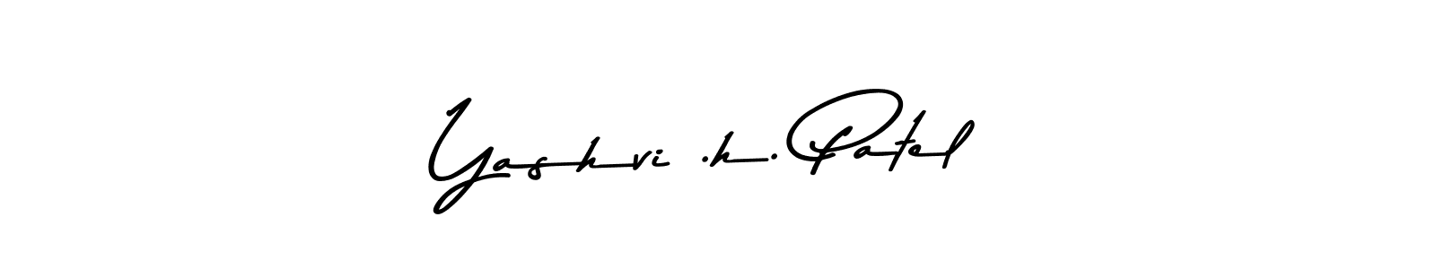 The best way (Asem Kandis PERSONAL USE) to make a short signature is to pick only two or three words in your name. The name Yashvi .h. Patel include a total of six letters. For converting this name. Yashvi .h. Patel signature style 9 images and pictures png