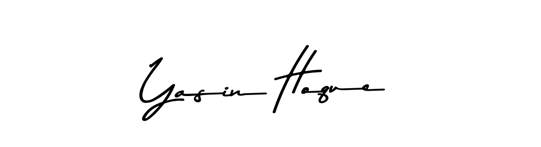 Create a beautiful signature design for name Yasin Hoque. With this signature (Asem Kandis PERSONAL USE) fonts, you can make a handwritten signature for free. Yasin Hoque signature style 9 images and pictures png