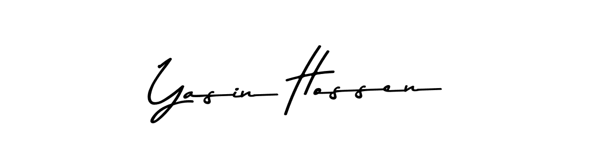 Design your own signature with our free online signature maker. With this signature software, you can create a handwritten (Asem Kandis PERSONAL USE) signature for name Yasin Hossen. Yasin Hossen signature style 9 images and pictures png