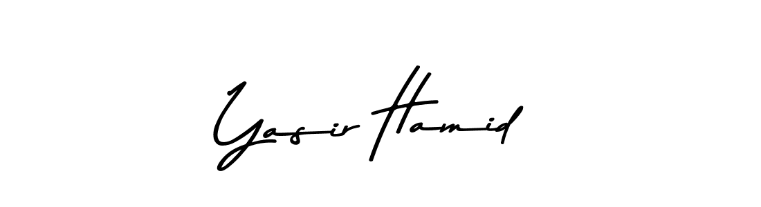 How to make Yasir Hamid name signature. Use Asem Kandis PERSONAL USE style for creating short signs online. This is the latest handwritten sign. Yasir Hamid signature style 9 images and pictures png