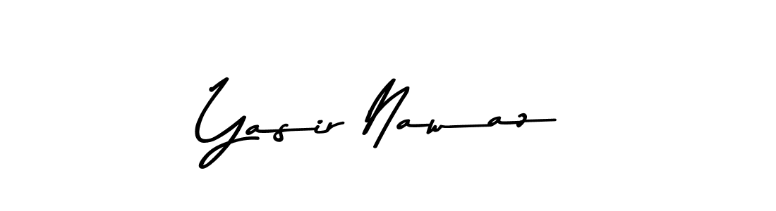 Use a signature maker to create a handwritten signature online. With this signature software, you can design (Asem Kandis PERSONAL USE) your own signature for name Yasir Nawaz. Yasir Nawaz signature style 9 images and pictures png