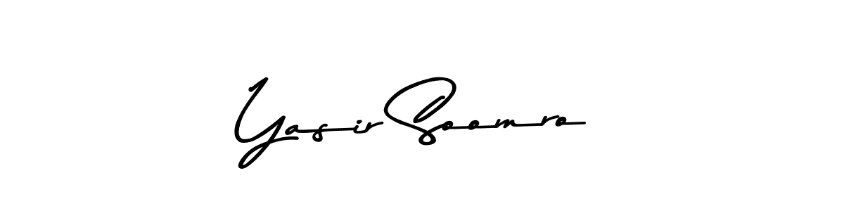 Make a beautiful signature design for name Yasir Soomro. With this signature (Asem Kandis PERSONAL USE) style, you can create a handwritten signature for free. Yasir Soomro signature style 9 images and pictures png