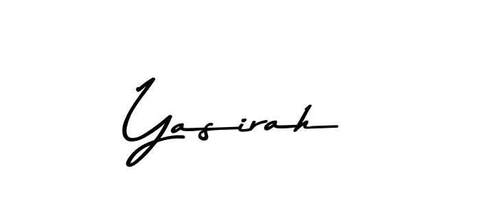 How to make Yasirah name signature. Use Asem Kandis PERSONAL USE style for creating short signs online. This is the latest handwritten sign. Yasirah signature style 9 images and pictures png