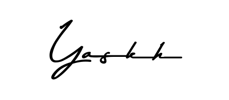 Design your own signature with our free online signature maker. With this signature software, you can create a handwritten (Asem Kandis PERSONAL USE) signature for name Yaskh. Yaskh signature style 9 images and pictures png