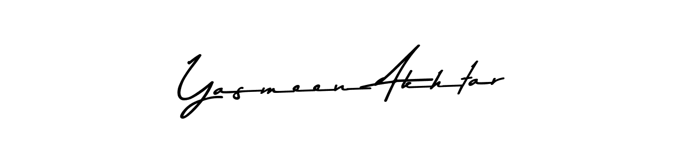 Design your own signature with our free online signature maker. With this signature software, you can create a handwritten (Asem Kandis PERSONAL USE) signature for name Yasmeen Akhtar. Yasmeen Akhtar signature style 9 images and pictures png