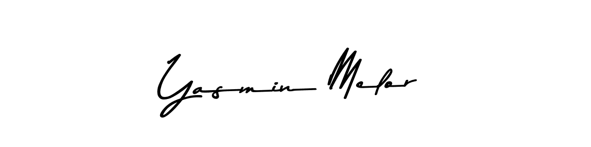 How to make Yasmin Melor name signature. Use Asem Kandis PERSONAL USE style for creating short signs online. This is the latest handwritten sign. Yasmin Melor signature style 9 images and pictures png