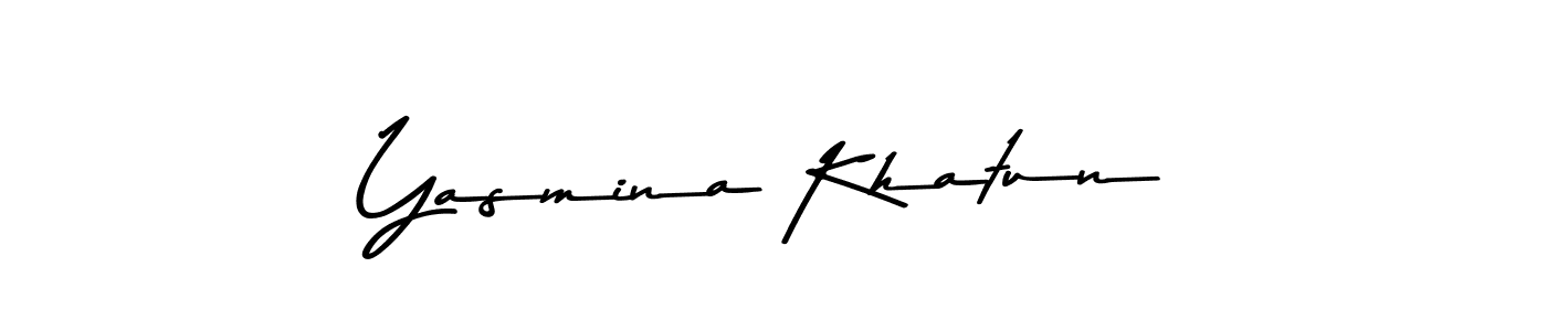 Create a beautiful signature design for name Yasmina Khatun. With this signature (Asem Kandis PERSONAL USE) fonts, you can make a handwritten signature for free. Yasmina Khatun signature style 9 images and pictures png