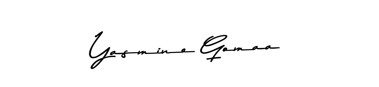 You should practise on your own different ways (Asem Kandis PERSONAL USE) to write your name (Yasmine Gomaa) in signature. don't let someone else do it for you. Yasmine Gomaa signature style 9 images and pictures png