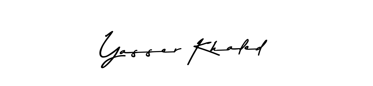 Yasser Khaled stylish signature style. Best Handwritten Sign (Asem Kandis PERSONAL USE) for my name. Handwritten Signature Collection Ideas for my name Yasser Khaled. Yasser Khaled signature style 9 images and pictures png