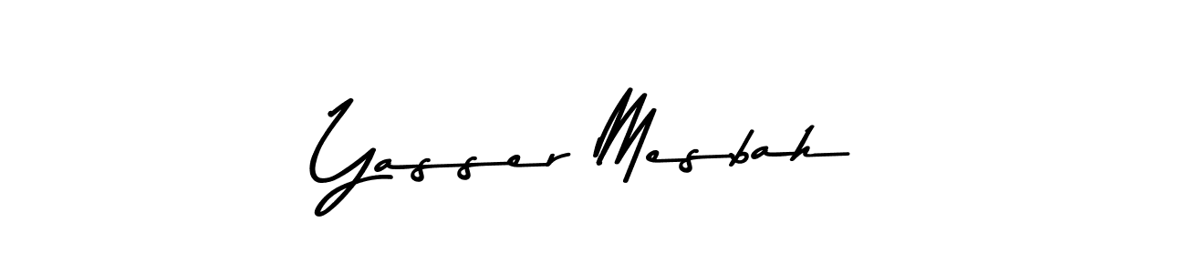 Use a signature maker to create a handwritten signature online. With this signature software, you can design (Asem Kandis PERSONAL USE) your own signature for name Yasser Mesbah. Yasser Mesbah signature style 9 images and pictures png