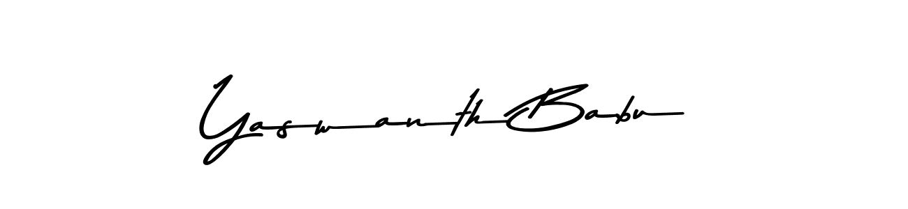 Create a beautiful signature design for name Yaswanth Babu. With this signature (Asem Kandis PERSONAL USE) fonts, you can make a handwritten signature for free. Yaswanth Babu signature style 9 images and pictures png