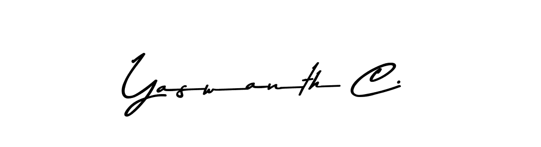 Design your own signature with our free online signature maker. With this signature software, you can create a handwritten (Asem Kandis PERSONAL USE) signature for name Yaswanth C.. Yaswanth C. signature style 9 images and pictures png