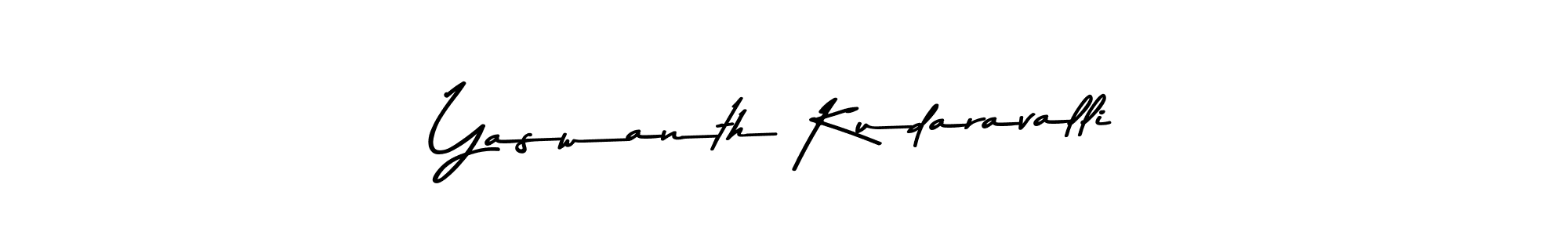 Make a beautiful signature design for name Yaswanth Kudaravalli. With this signature (Asem Kandis PERSONAL USE) style, you can create a handwritten signature for free. Yaswanth Kudaravalli signature style 9 images and pictures png